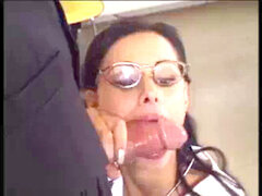 오랄섹스, 흑갈색 머리, 밀프, 엄마