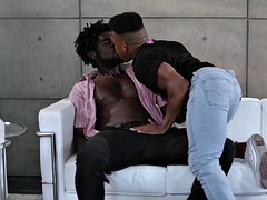 Dirty black gay destroyed in the ass by a perverted fucker