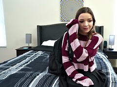 Cute 21 year old girl fucks on fake casting