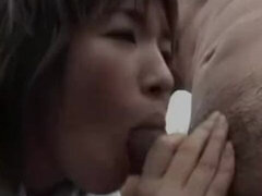 18, Asiater, Kukk suging, Japaner, Utendørs, Offentlig, Fitte, Tenåring