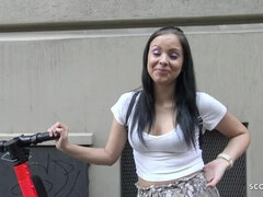 Stor stjärt, Tjeckisk, Sätta munkavle på, Tysk, Offentlig, Hängbröst, Tonåring, Tuttar