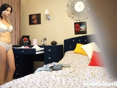 Camera da letto, Brunetta, Femmina, Hd, Nudi, Capelli corti, Solo, Webcam