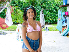 美女, デカ尻, 黒人, 茶髪の, チン, 異人種間, ポルノスター, 剃毛