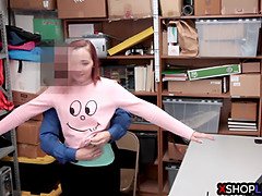 Redhead addict shoplifting teen got punished for stealing