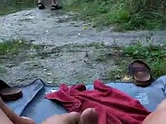 크고 아름다운 여자, 해변, 게이, 핸드잡, 수음, 야외의, 공개적인