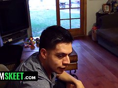 18, Amatør, Amerikansk, Sædskud, Langt ned i halsen, Sort, Skrige, Teenager