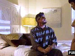 Smooth-shaven, big-tits, reverse-cowgirl