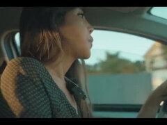 아시안, 여자, Hd, 수음, 공개적인, 보지, 혼자, 스트립