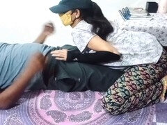 18, 大学生, 浮気する, 自家製, インド人, 小柄, ストッキング, ティーン