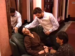 Anal, Sucer une bite, Tir de sperme, Plan cul à trois, Rétro ancien