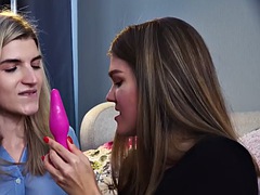 Teen Lesbians Close Up Pussyeating And Analtoying Action