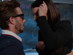 Ivy LeBelle teaches virgin nerd some proper ways to fuck