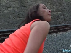 Leie, Blasen, Tschechisch, Hd, Im freien, Pov, Öffentlich, Realität