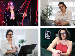 Kompilacja, Erotyczne rozmowy, Femdom, Okulary, Lateks, Mamuśka, Naturalne cycki, Solo