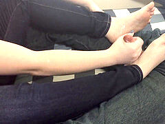 Hand job, kink, footjob