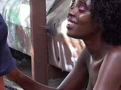 Afrikai, Hatalmas hátsó, Fekete, Cumizás, Arcra élvezés, Német, Fehérnemű, Szabadban