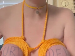 Amatoriale, Bondage sadomaso, Fetish, Mamma che vorrei scoparmi, Tette naturali, Punizione, Schiavo, Solo