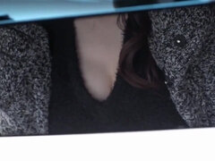 Ασιάτης, Μεγάλα βυζιά, Αυτοκίνητο, Σκληρό, Ιάπωνας, Ώριμη γυναίκα, Φυσικά βυζιά, Βυζιά