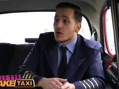 Angel Piaff takes a deep dicking & gets a hot facial in Euro cab