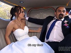 Jenna Mendez gets naughty in wedding dress & fucks her man while hubby watches in POV