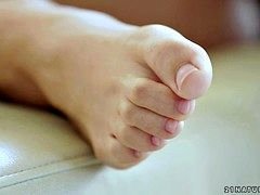 Ruskeahiuksinen, Fetissi, Jalkafetissi, Pornotähti