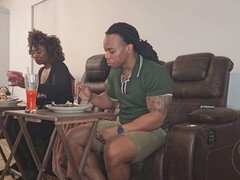 Amatör, Stjärt mot mun, Stor stjärt, Stor kuk, Svart, Ebenholts, Slick, Suger