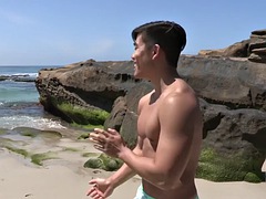 Asiatisk, Homosexuell, Handjobb, Solo