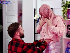 아마추어, 항문, 이상한, 오랄섹스, 깊은목구멍, 힐, 스타킹, 업스커트