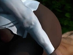 Thick Booty Ebony GILF Rides Some Thick White Cock