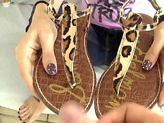 jizz in sexy leopard sandal
