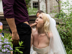 Velike joške, Fafanje, Nevesta, Naravni, Zunaj, Jahanje, Obrito, Wedding