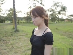 Naughty Asian milf Akiho Yoshizawa enjoys sucking cock outdoors