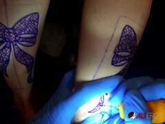 금발의, 오랄섹스, 도기스타일, 하드코어, 셀카, 현실, 문신, 젖가슴