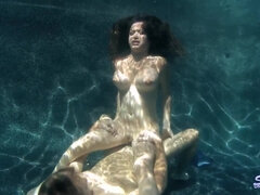 Incredible bimbo under water sex mind-boggling story