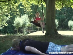 Pijpbeurt, Dichtbij, Sperma shot, Sperma in gezicht, Hardcore, Hd, Buiten, Tiener