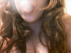 Smoking Fetish Mesmerize JOI Sexy Brunette fledgling enormous all-natural Tits