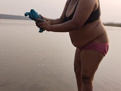 アジア人, 浴室, インド人, マッサージ, 熟年, オーガズム, アウトドア