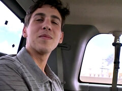 Picked up straight guy cums on gay