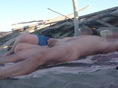 素人, ビーチ, 捕まる, 露出狂, 裸, アウトドア, 公共, 妻