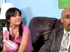 큰 음경, 흑인, 오쟁이 진 남자, 얼굴에, 갱뱅, 청소년