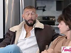 Slutty Sawyer Cassidy shares Tight Pussy with savanah storm for swapfam gang bang cum inside