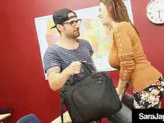 Kukk suging, Skole, Cougar, Par, Sperm skott, Milf