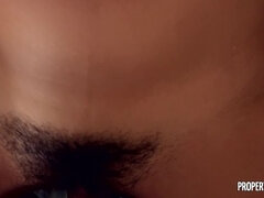 Kont, Zwart, Pijpbeurt, Hondjeshouding, Sperma in gezicht, Natuurlijke tieten, Doordringend, Kut duiken