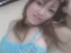 Aziatisch, Japaans, Ondergoed, Masturbatie, Alleen, Tieten likken