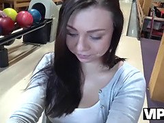 Hunter wants to get paid for some bowling and some hot sex with petite amateur cuckold