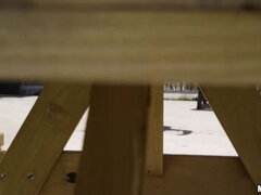 금발의, 커플, 음경, 야외의, 셀카, 보지, 젖가슴, 관음증이 있는 사람