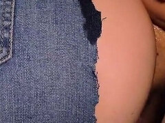 18, Amatör, Rumpa, Stor stjärt, Stor kuk, Sperma shot, Jeans, Tonåring