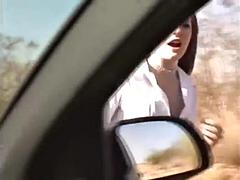 Amador amadora, Carrro, Fetiche, Hardcore, Ao ar livre cartaz de rua outdoor