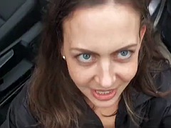 Public fuck in the parking lot!!! german beauty suck fuck and facial