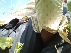 Leie, Indisch, Masturbation, Im freien, Solo